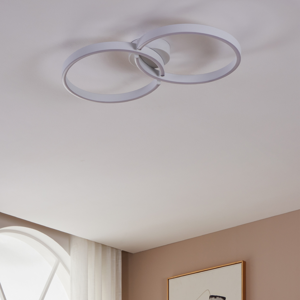 EGLO Amandolo White RGB LED Ceiling Light Image 4