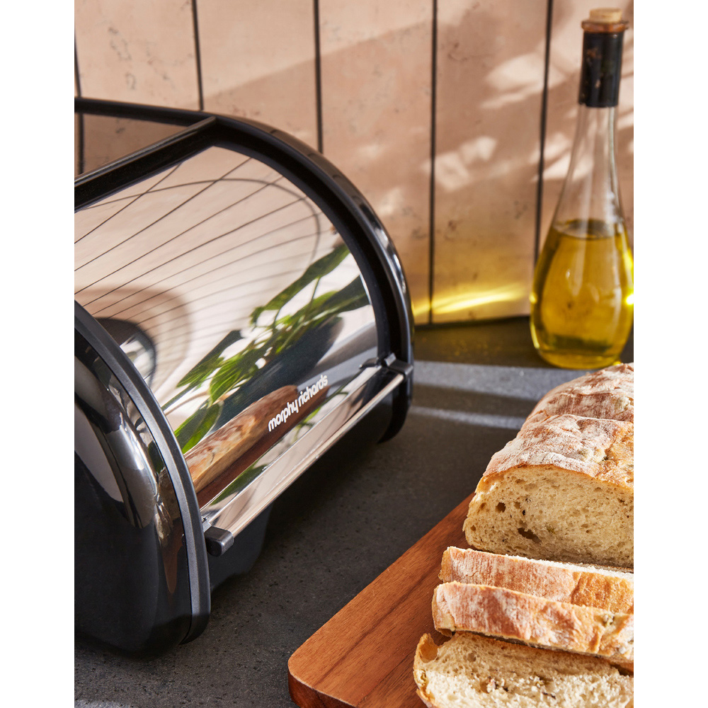 Morphy Richards Equip 8L Black Compact Bread Bin Image 6