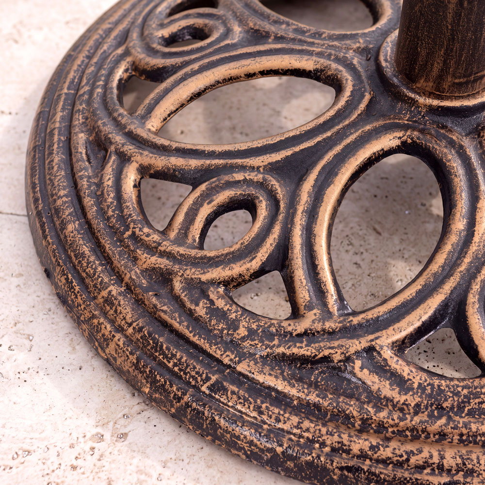Charles Bentley Bronze Round Cast Iron Parasol Base 12kg Image 5