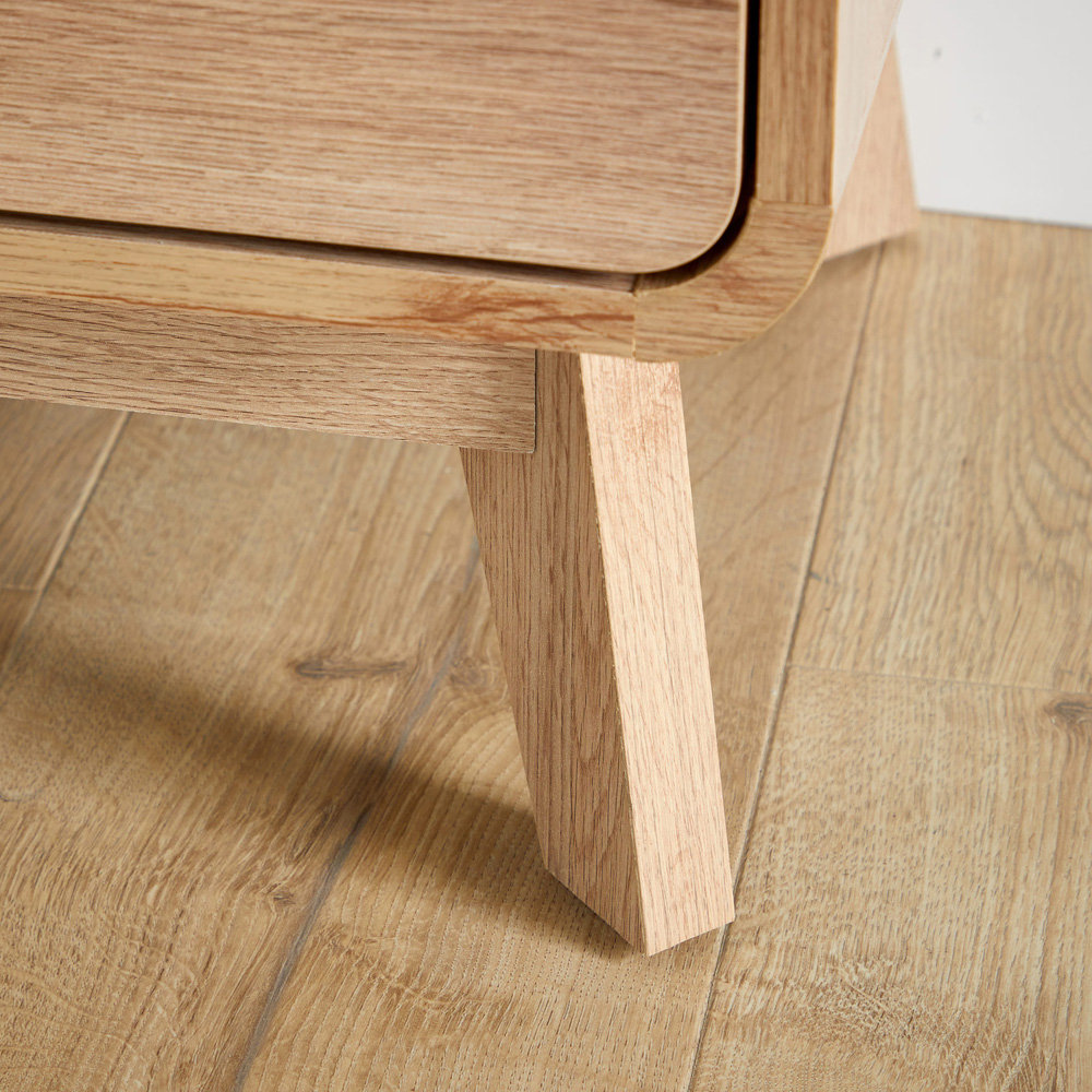 Home Source 6 Drawer Rustic Effect Wide Chest of Drawers Image 7