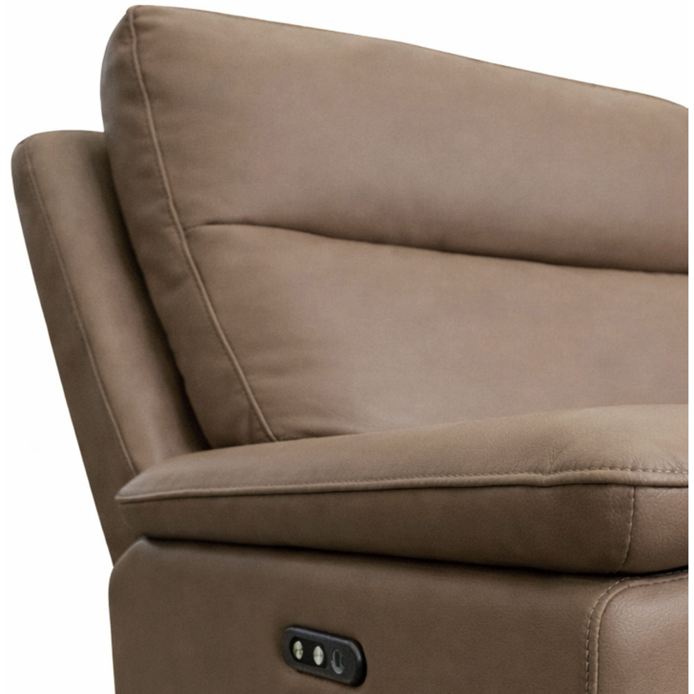 Aspire Marlowe Elephant Leather 3 Seater Power Recliner Sofa Image 6