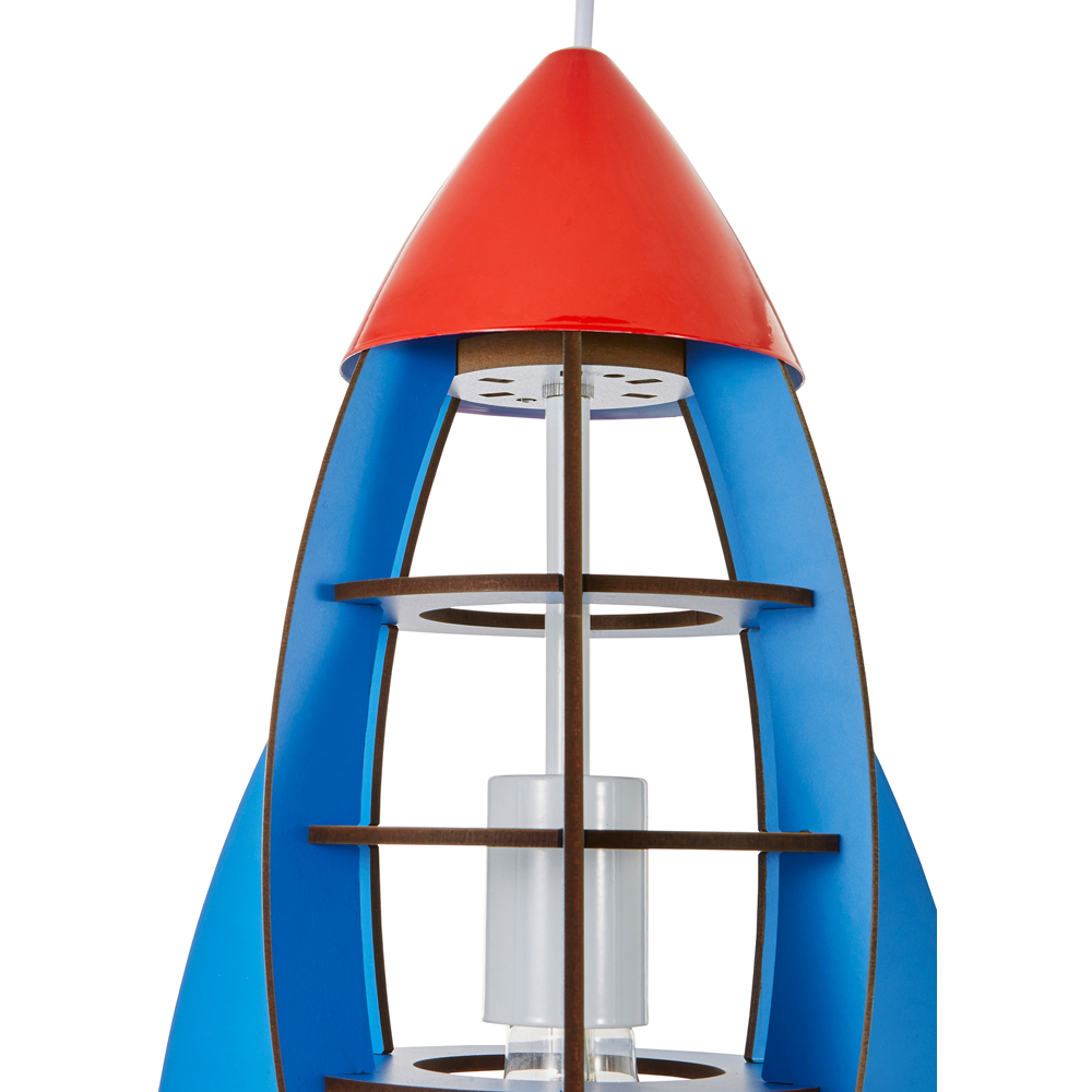 Glow Blue Rocket Ceiling Light Image 4