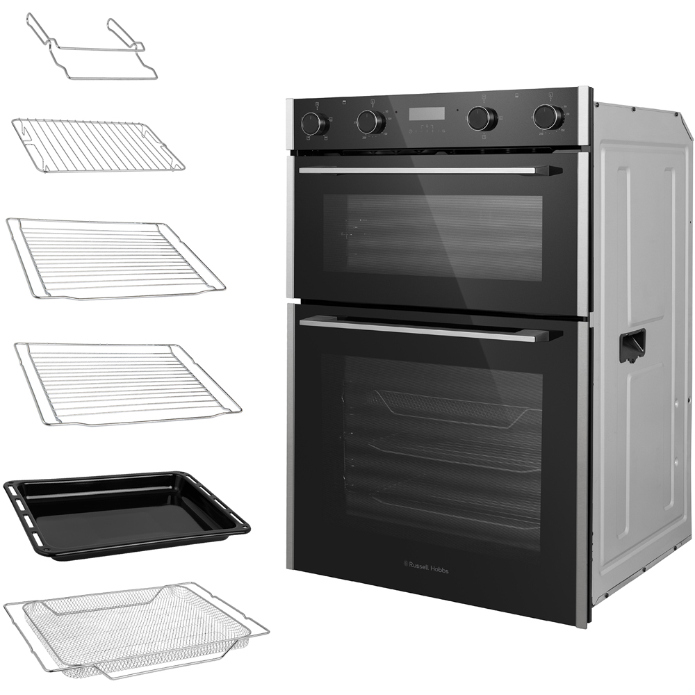 Russell Hobbs RH89DEO2003BS Black and Stainless Steel 89cm Built-In High Electric Double Oven Image 5
