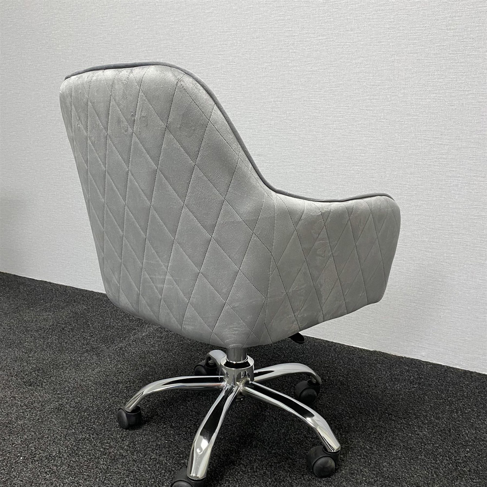 Kosy Koala Grey Wooden Office Desk with Velvet Upholstered Chair Image 7