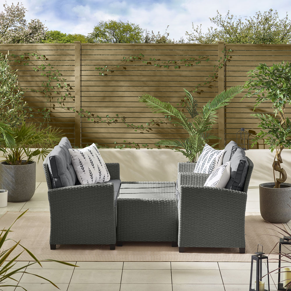 Furniturebox Tucson Grey Rattan 4 Seater Outdoor Sofa Set Image 8