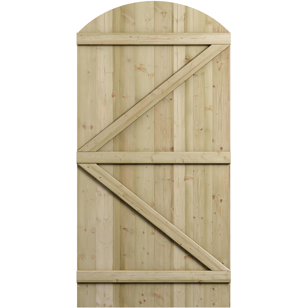 Rowlinson Tongue & Groove Arch Top Wooden Gate Image 2