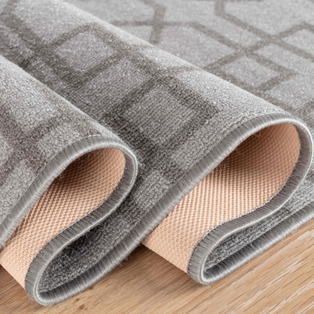 Desire Rugs Havana Silver Cubed Trellis Anti Slip Door Mat 90 x 57cm Image 4