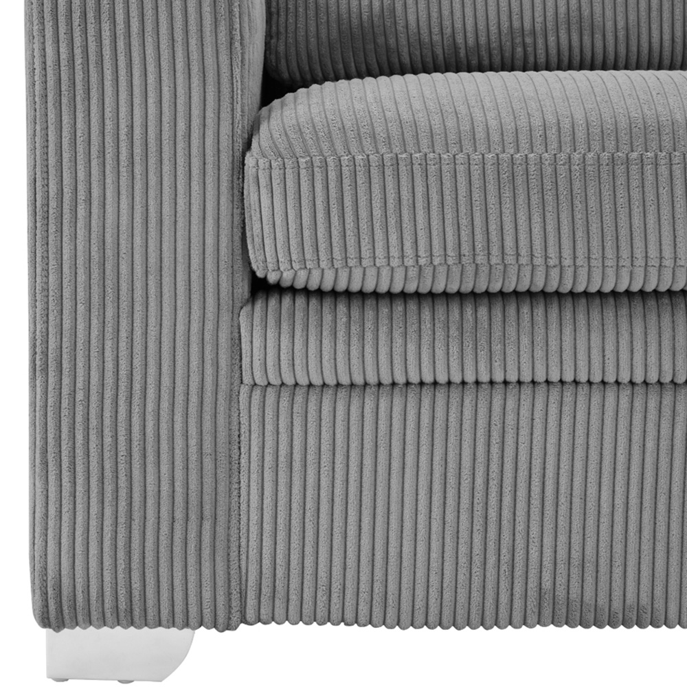 Home Detail Alcott 6 Seater Grey Jumbo Cord Fabric Left Hand Corner Sofa Image 8