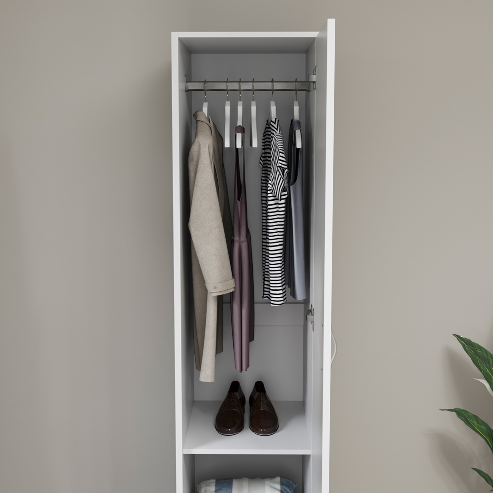 Vida Designs Riano Single Door White Wardrobe Image 6