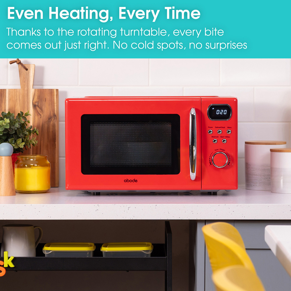 Abode AMD2004R01 Red Digital Microwave 800W 20L Image 6
