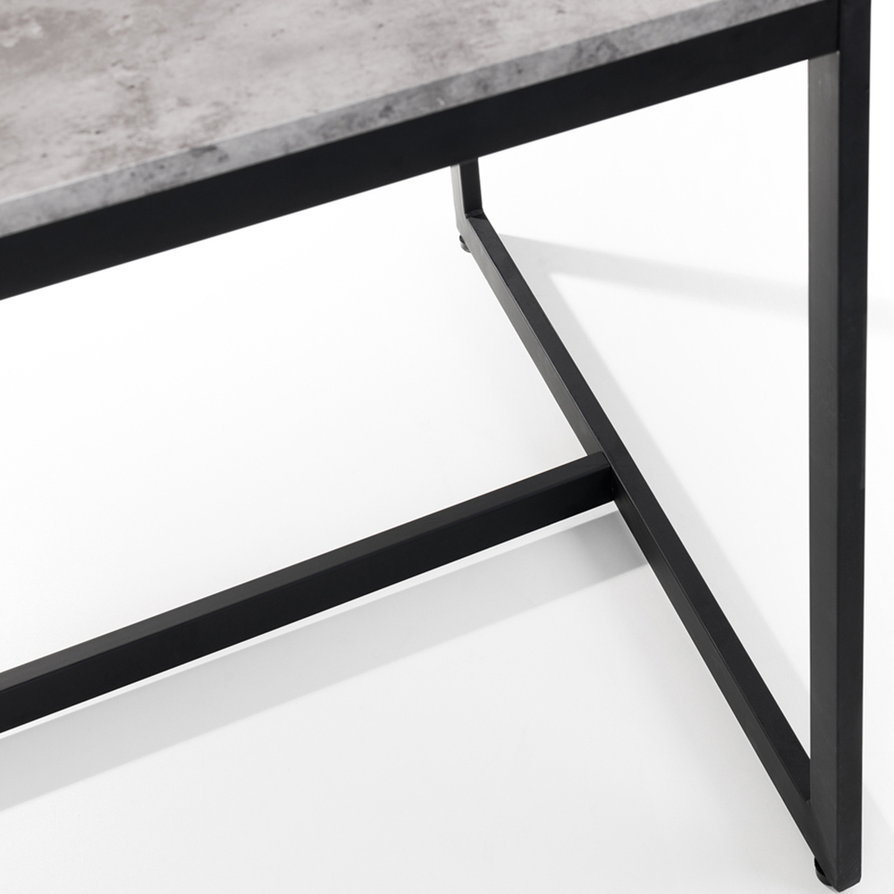 Julian Bowen Staten Concrete Effect 4 Seater Dining Set Black Image 8