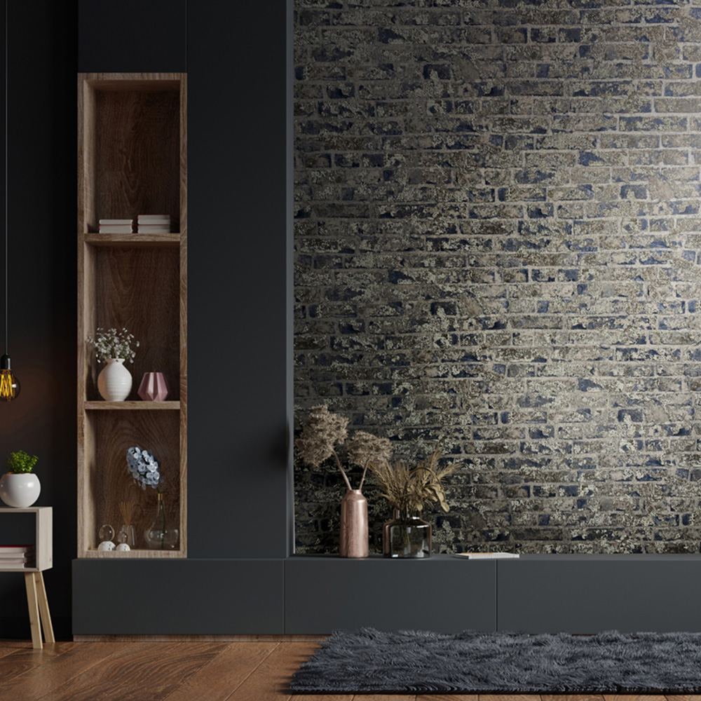 Galerie Industrial Effects Blue Grey Wallpaper Image 5