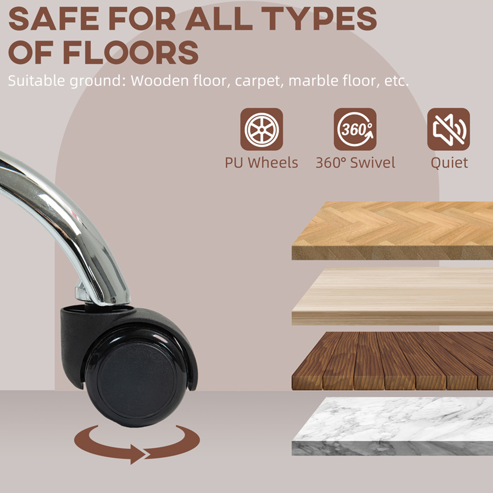 Portland Grey PU Leather Swivel Office Chair Image 8