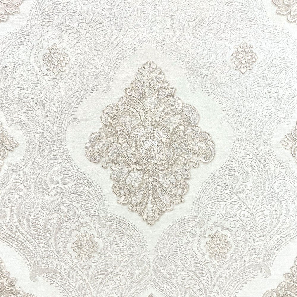 Rasch Ravella Damask Neutral Wallpaper Image 1