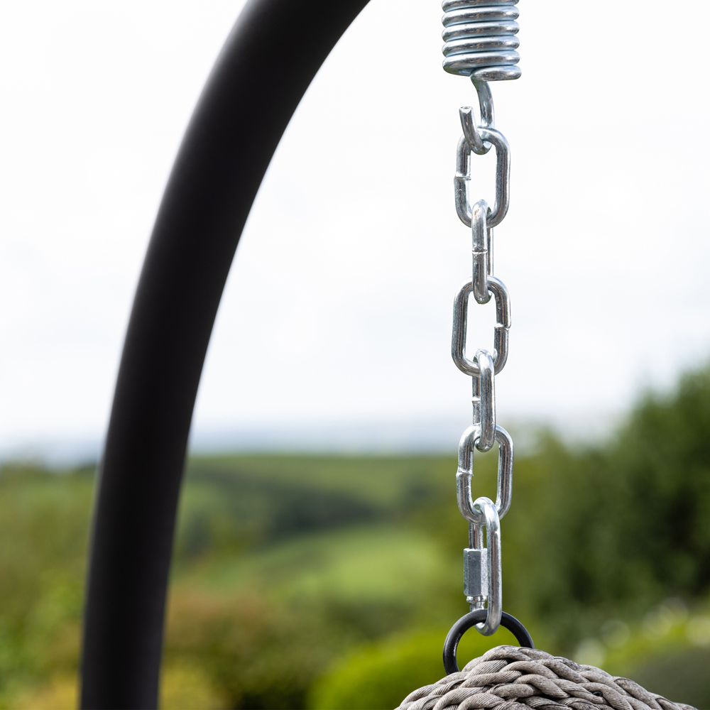 Artemis Home Bradshaw Light Grey Swing Egg Pod Chair Image 4