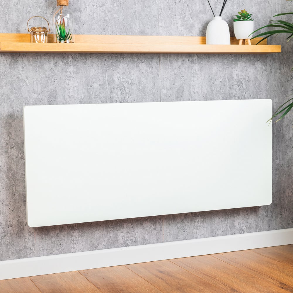 TCP White Aluminium Electric Panel Wall Mounted Heater 2000W Image 2