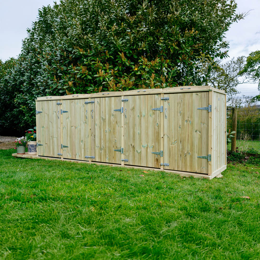 The Garden Village Shireburn 240L Quintet Wheelie Bin Shed Image 2