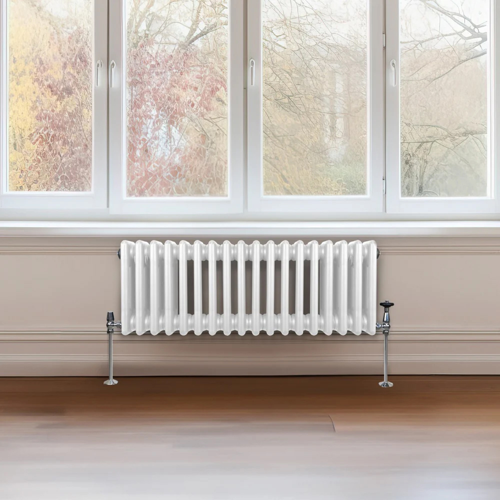 Monster Shop 2501 BTU White Traditional 3 Column Radiator 300 x 832mm Image 2