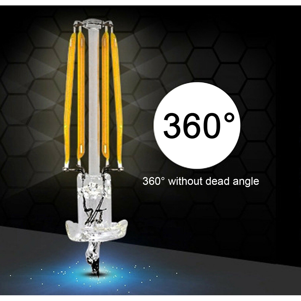 ExtraStar E27 Warm White 6W LED Vintage Ball Filament Light Bulb Image 5