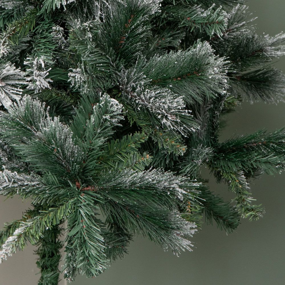 Samuel Alexander Snow Flocked Space Saving Artificial Christmas Tree with Metal Stand 6ft Image 5