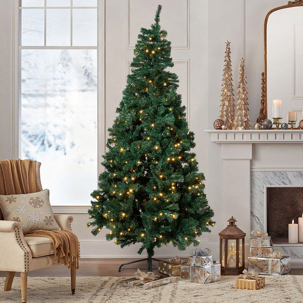 Living and Home Metal Stand LED Artificial Christmas Tree 6.8ft Image 2