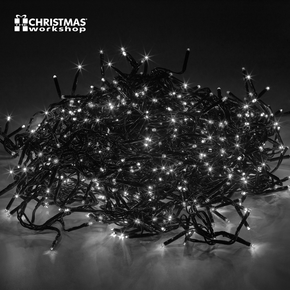 The Christmas Workshop 960 White LED Cluster String Light Image 2