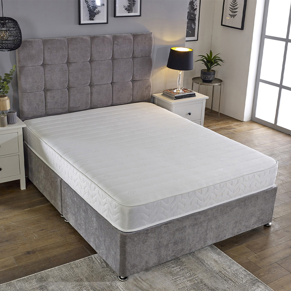 Starlight Beds European Double White Straight Line Hybrid Memory Foam Spring Mattress Image 2