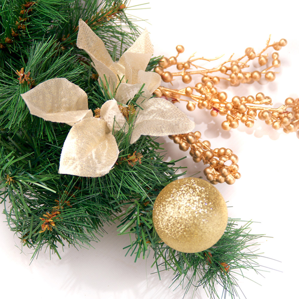 Best Artificial Gold Christmas Garland 270cm Image 8
