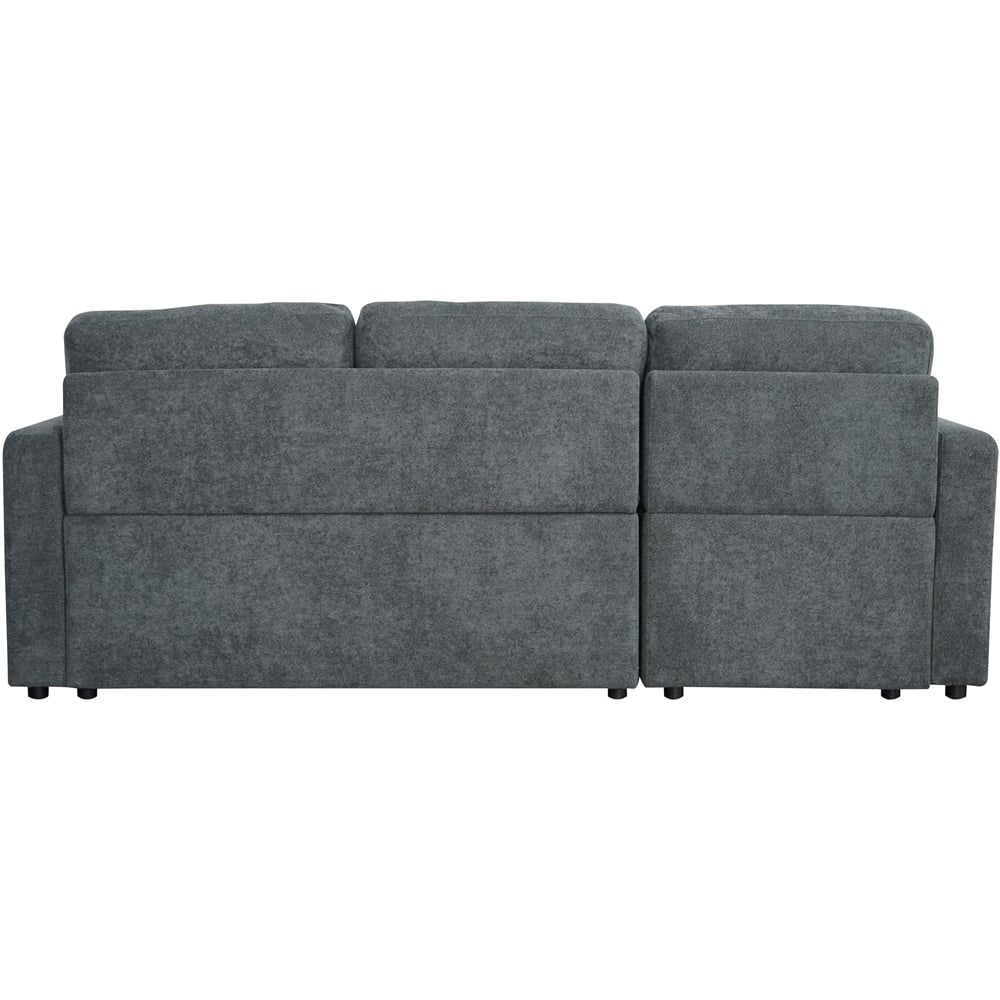 Aspire Nexis 3 Seater Charcoal Left Hand Chaise Corner Sofa Bed Image 6