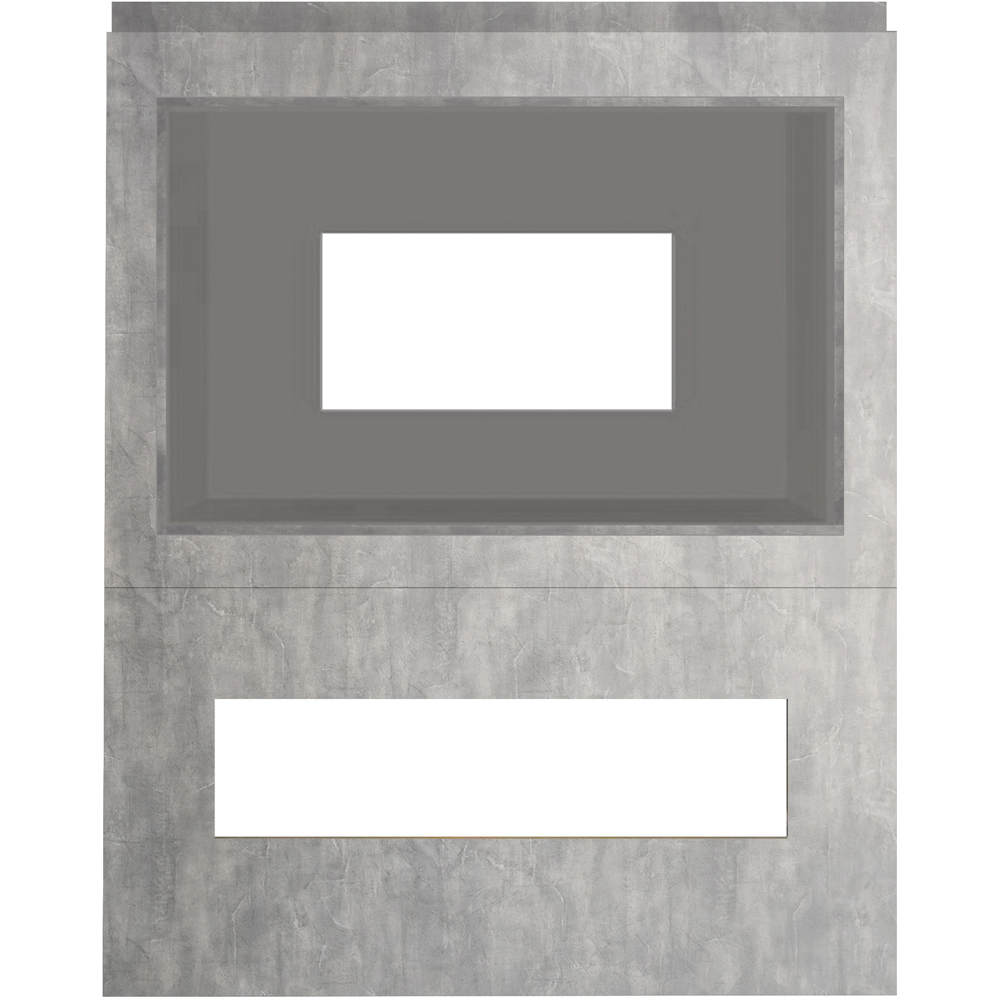 Acantha Nexus Pre-Built Concrete Effect Fully Inset Media Wall with TV Recess Image 3