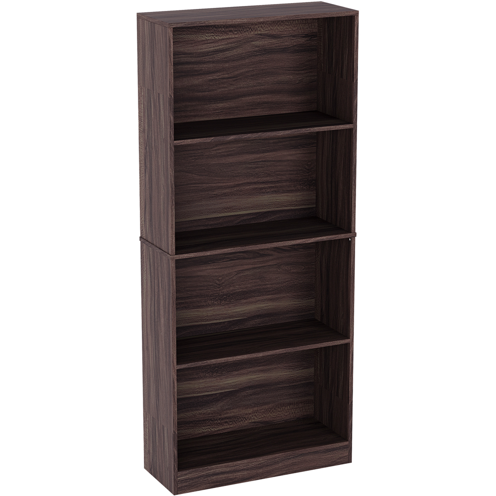 Vida Designs Cambridge 4 Shelf Walnut Large Bookcase Image 2