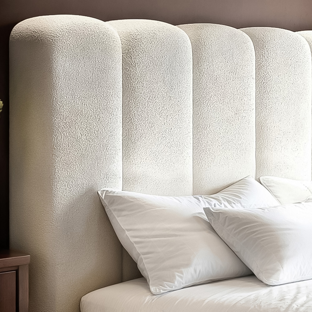 Solace+Co Emilie King Size Boucle Ribbed Ottoman Bed Image 4