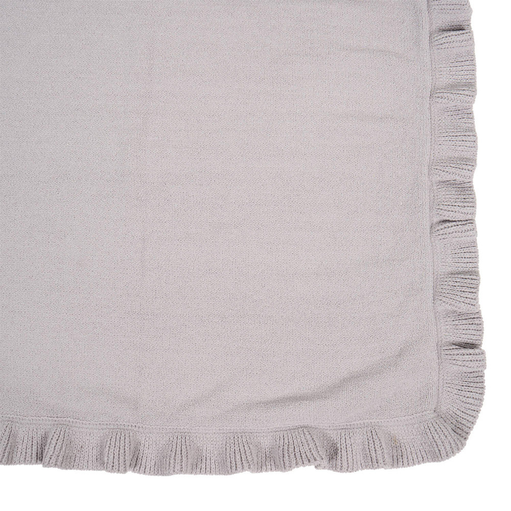 Sadie Ruffle Edge Throw Grey Image 6