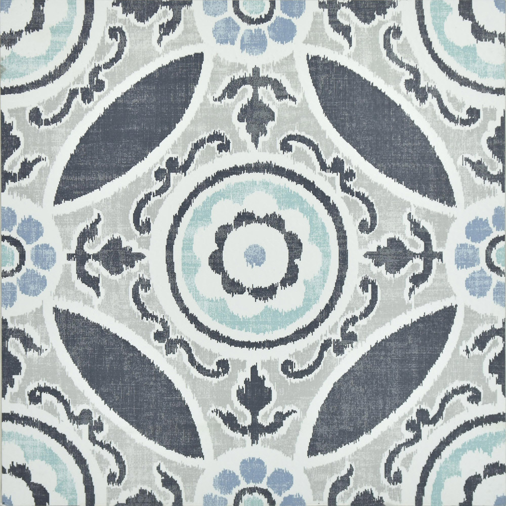 Floorpops Sienna Grey Blue Navy and White Peel and Stick Floor Tile 30.48 x 30.48cm 10 Pack Image 2
