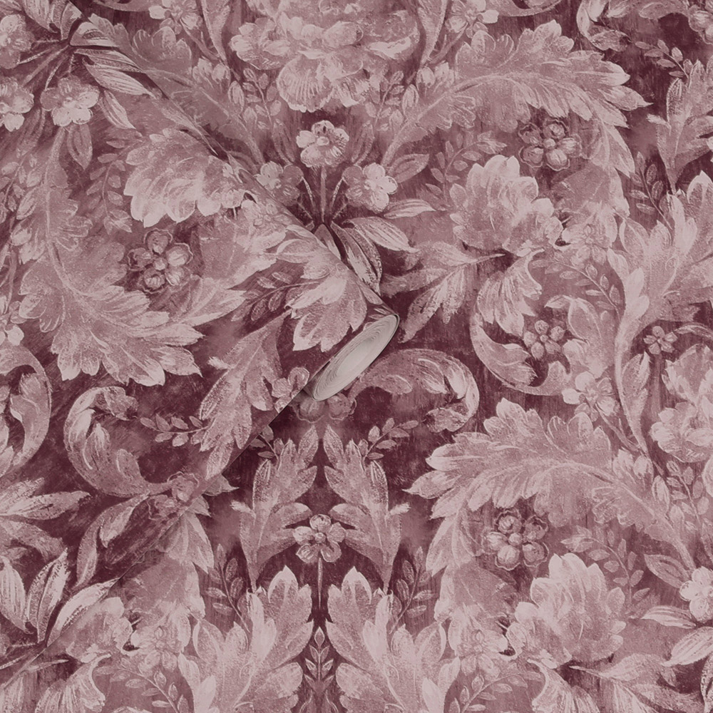 Laura Ashley Apolline Pale Blackberry Wallpaper Image 2