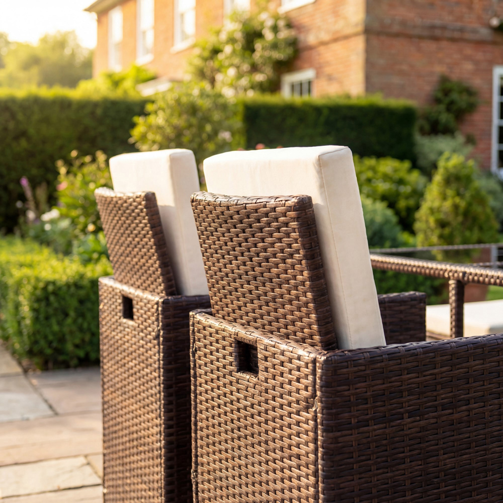 Artemis Home Giulia 8 Seater Brown Rattan Cube Garden Lounge Set Image 4