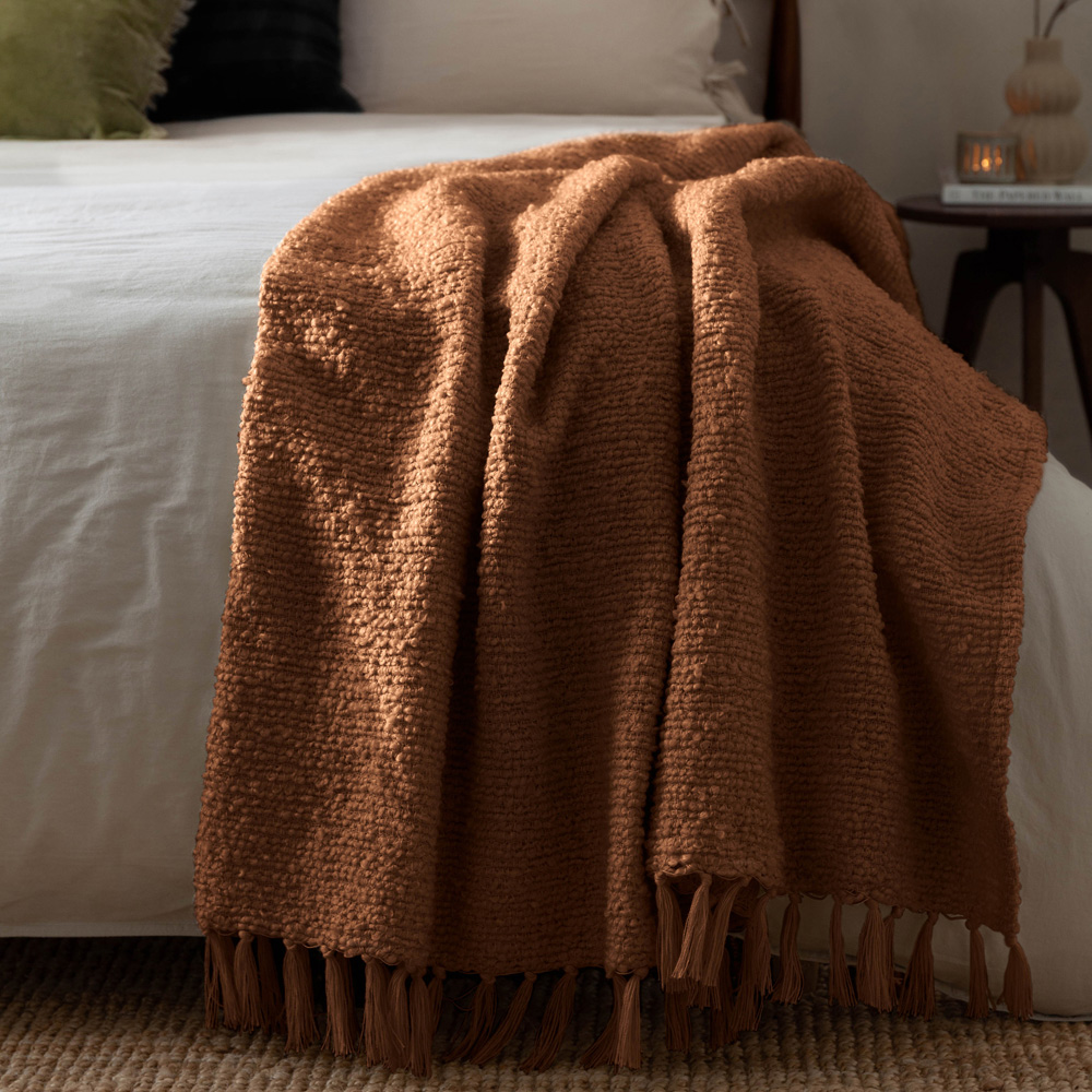 Yard Candar Ginger Textured Boucle Throw Image 5