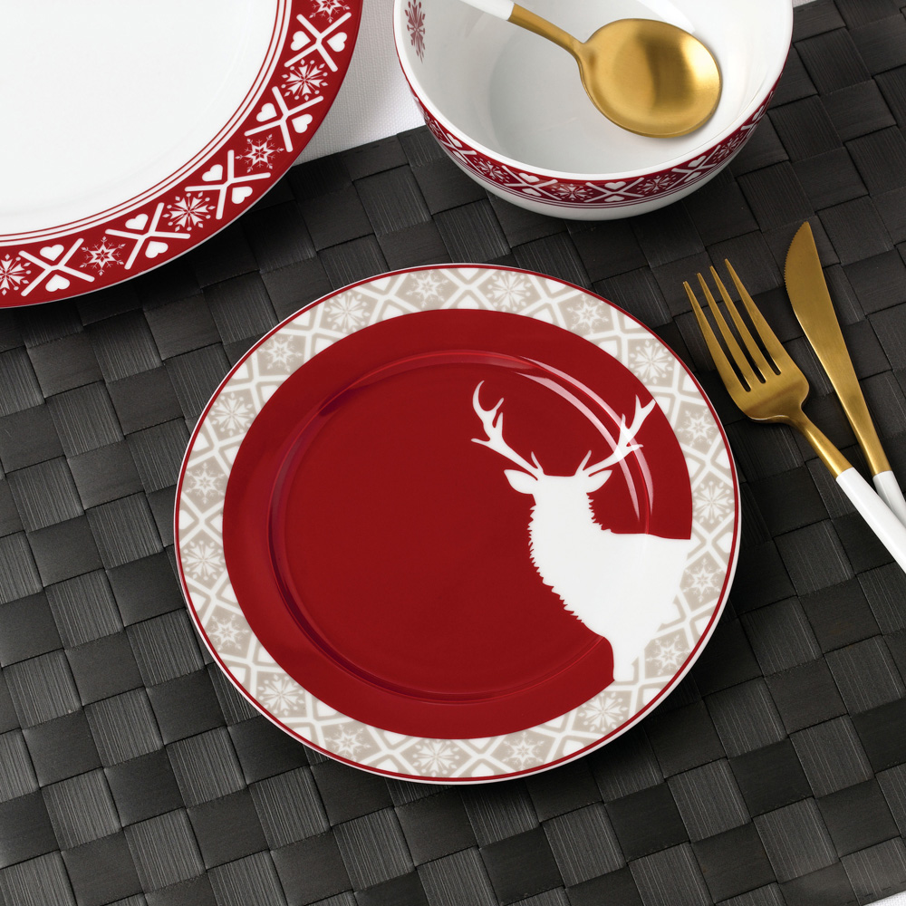 Waterside Nordic Reindeer 12 Piece Dinner Set Image 4