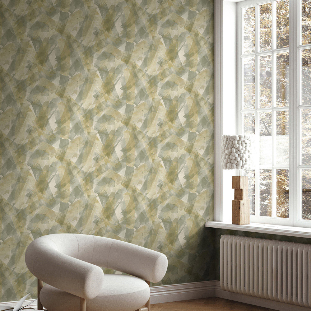 Holden Artistry Green Beige Wallpaper Image 3