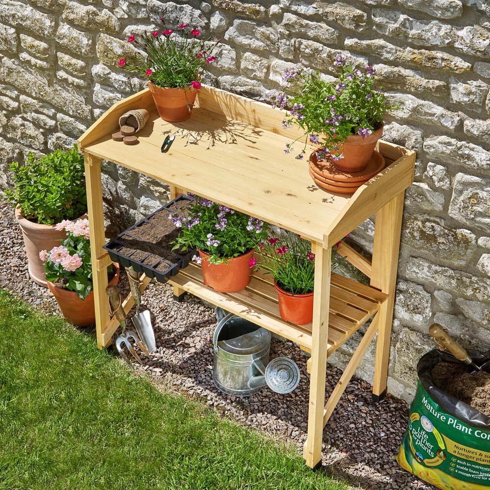 Garden Gear 2 Tier Wooden Potting Bench Image 2