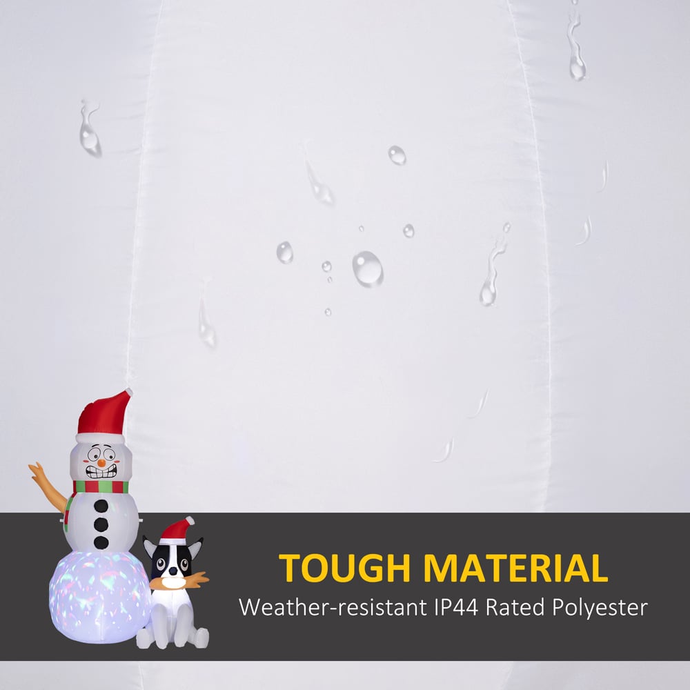Everglow LED Inflatable Snowman with Dog Christmas Decoration 6.2ft Image 6