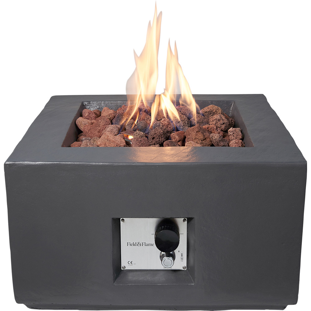 Field & Flame Aster Grey Square Style Gas Fire Pit 45000 BTU Image 3