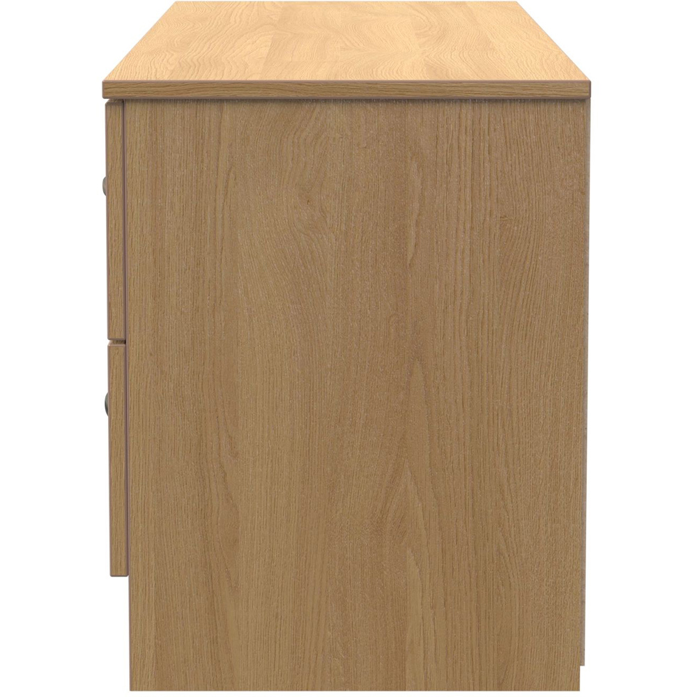 Crowndale Dorset 4 Drawer Modern Oak Bed Box Ready Assembled Image 4