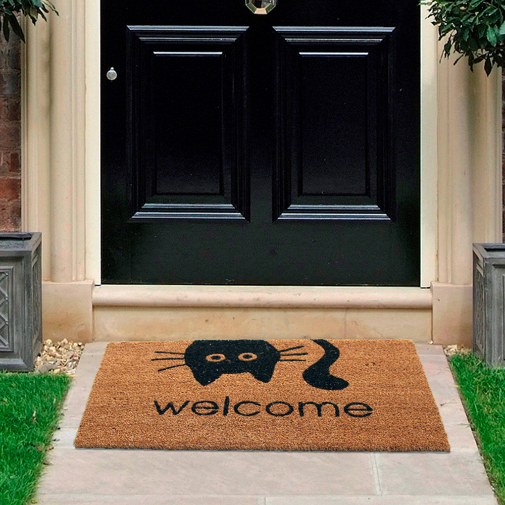 Coco & Coir Meow Welcome Coir Door Mat 40 x 60cm Image 2