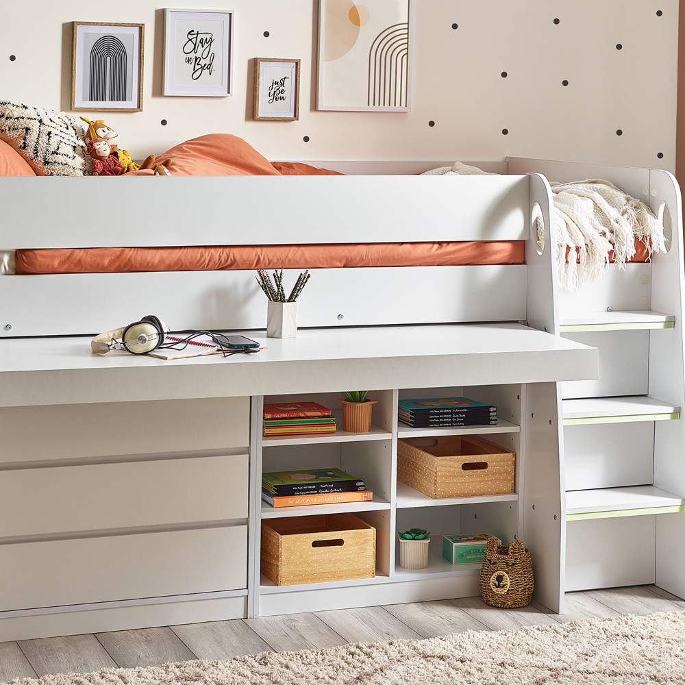 Julian Bowen Vespa Single White Mid Sleeper Image 5