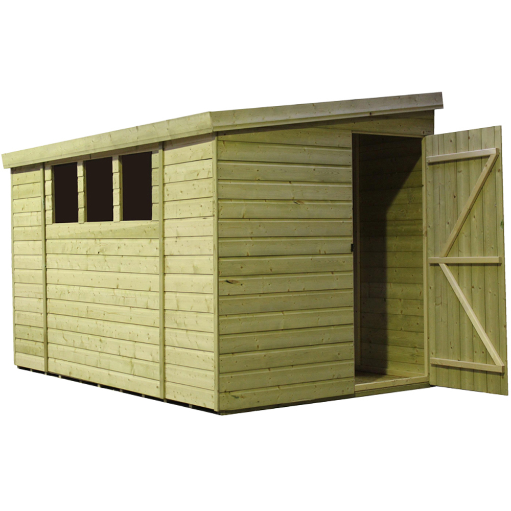 Empire Sheds 3000 12 x 7ft Tongue and Groove Wooden Pent Garden Shed Image 2