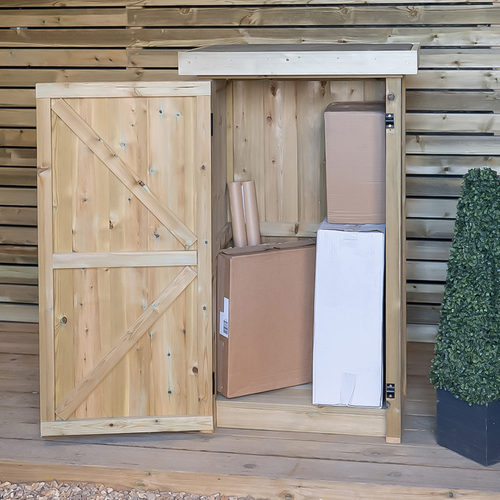 The Garden Village Pendle 4 x 2 x 1.5ft Large Parcel Storage Shed Image 6