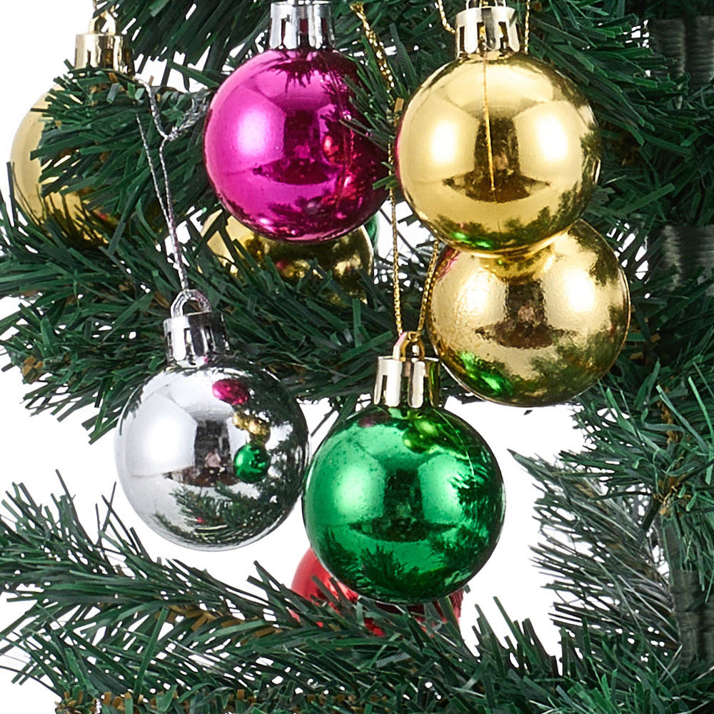 Living and Home Baubles and Light Mini LED Artificial Christmas Tree 1.6ft Image 3
