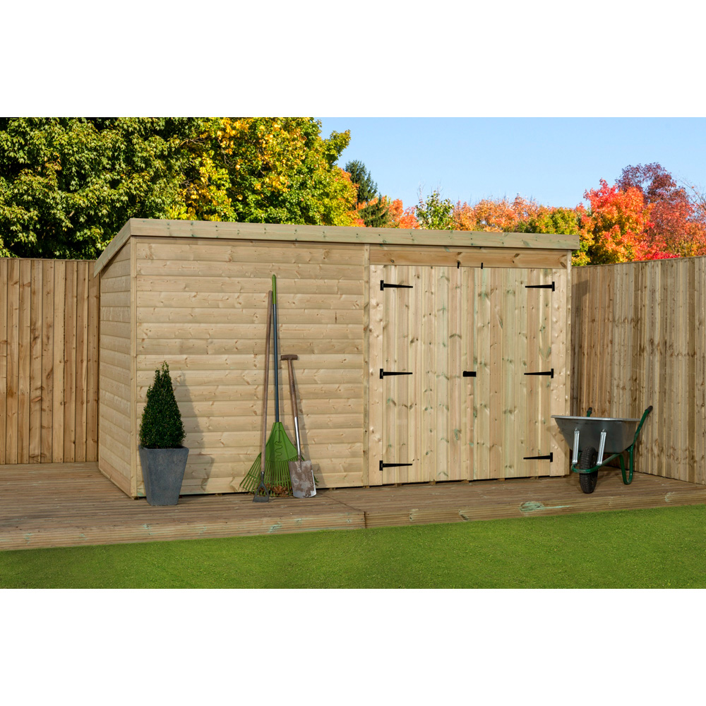 Empire Sheds 4000 14 x 6ft Double Door Tongue and Groove Pent Garden Shed Image 3
