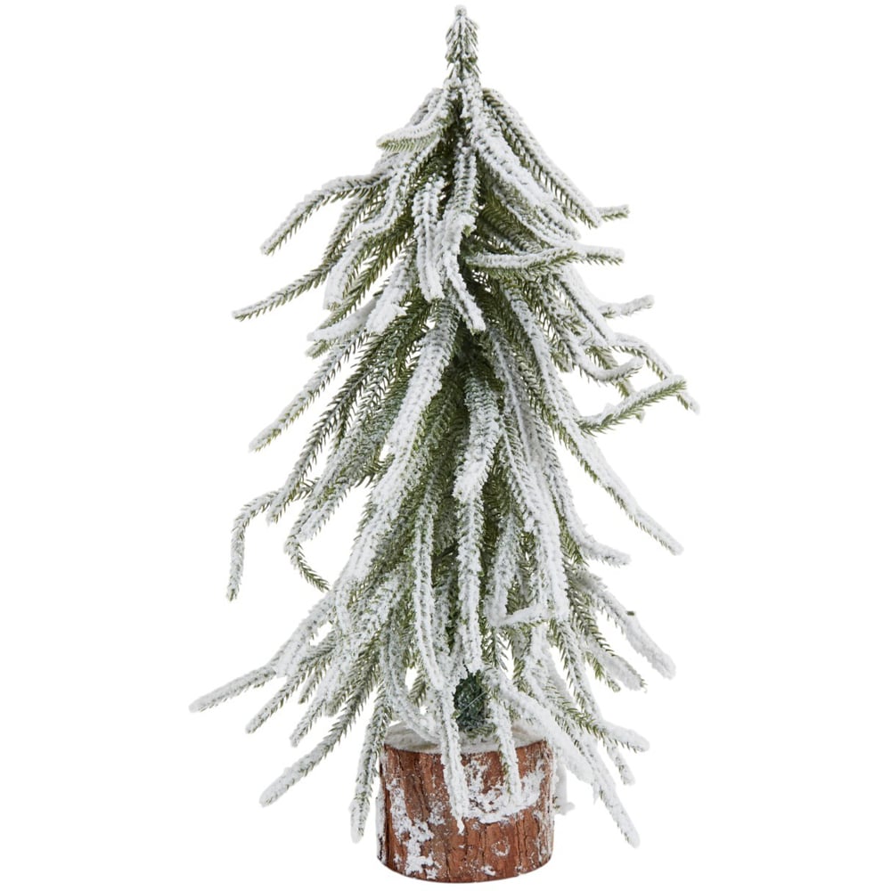 Scandi Downswept Tree - White and Green Image 4